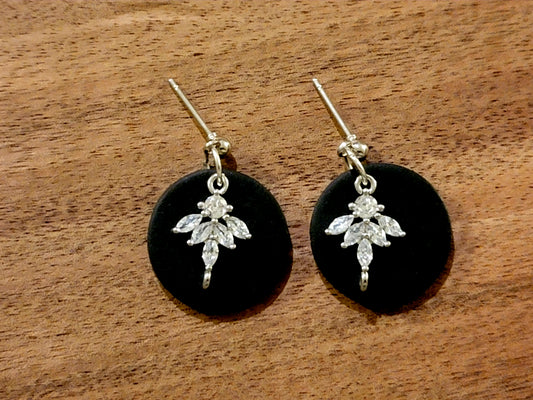 Black& silver charm dangles