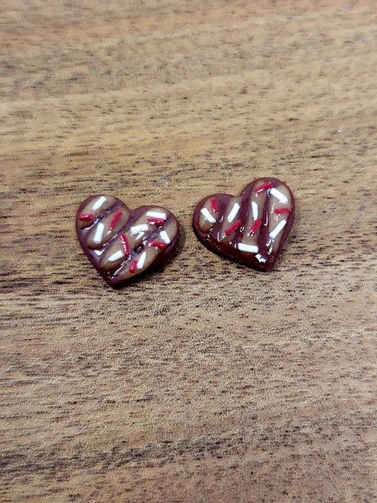 Heart shaped brownie studs