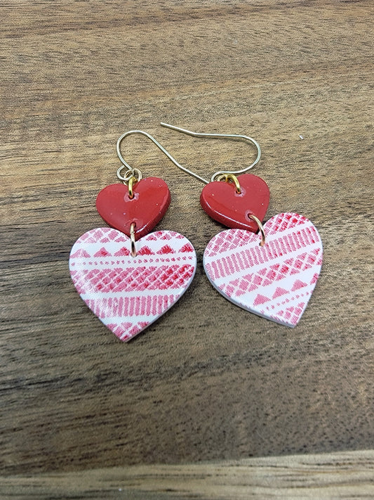 Stacked heart dangles