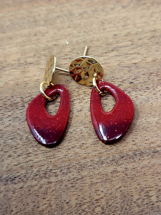 Red ombre dangles