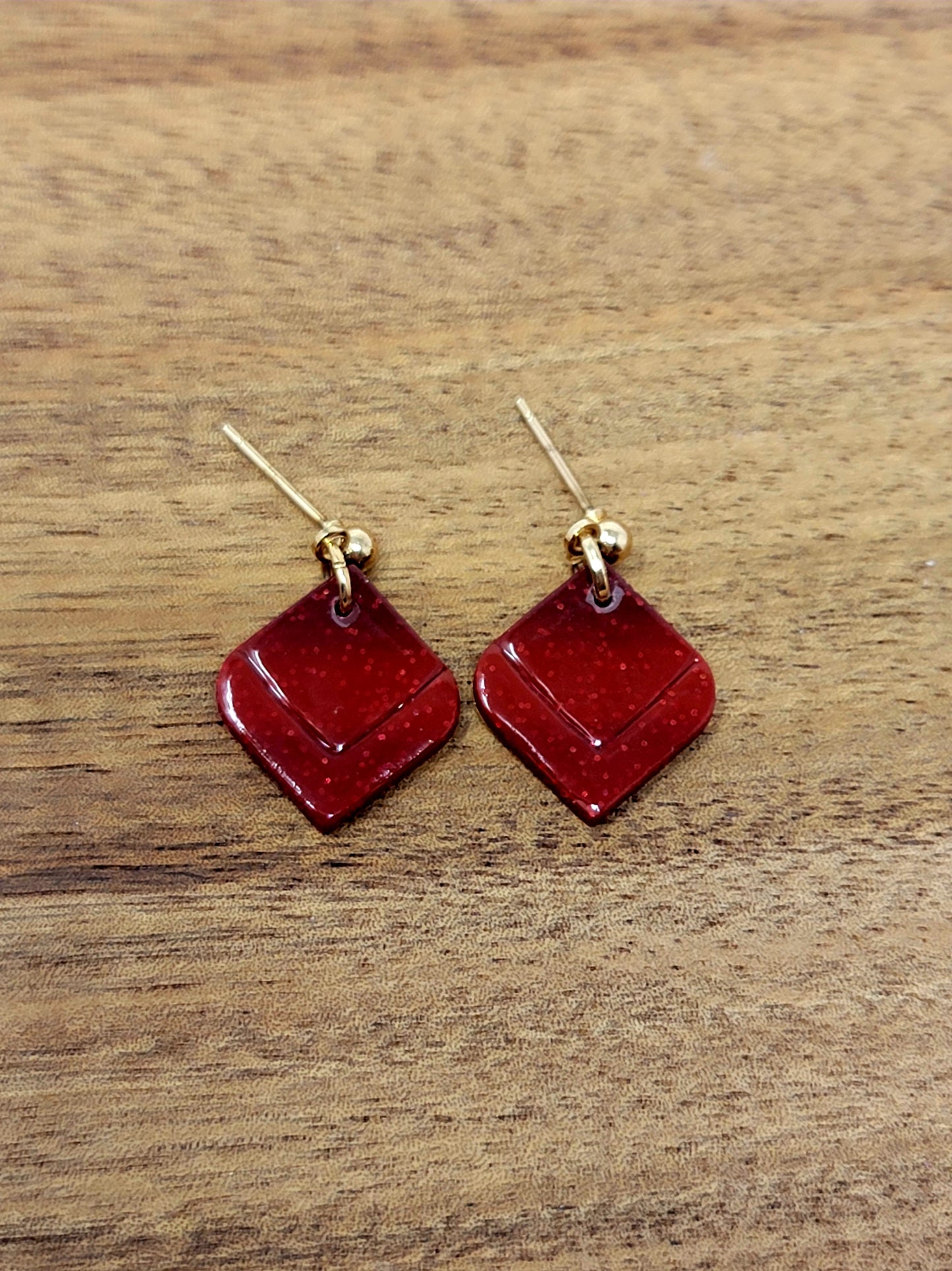 Red ombre dangles