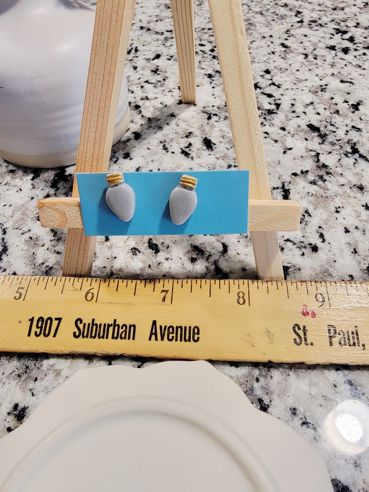 Silver christmas light studs