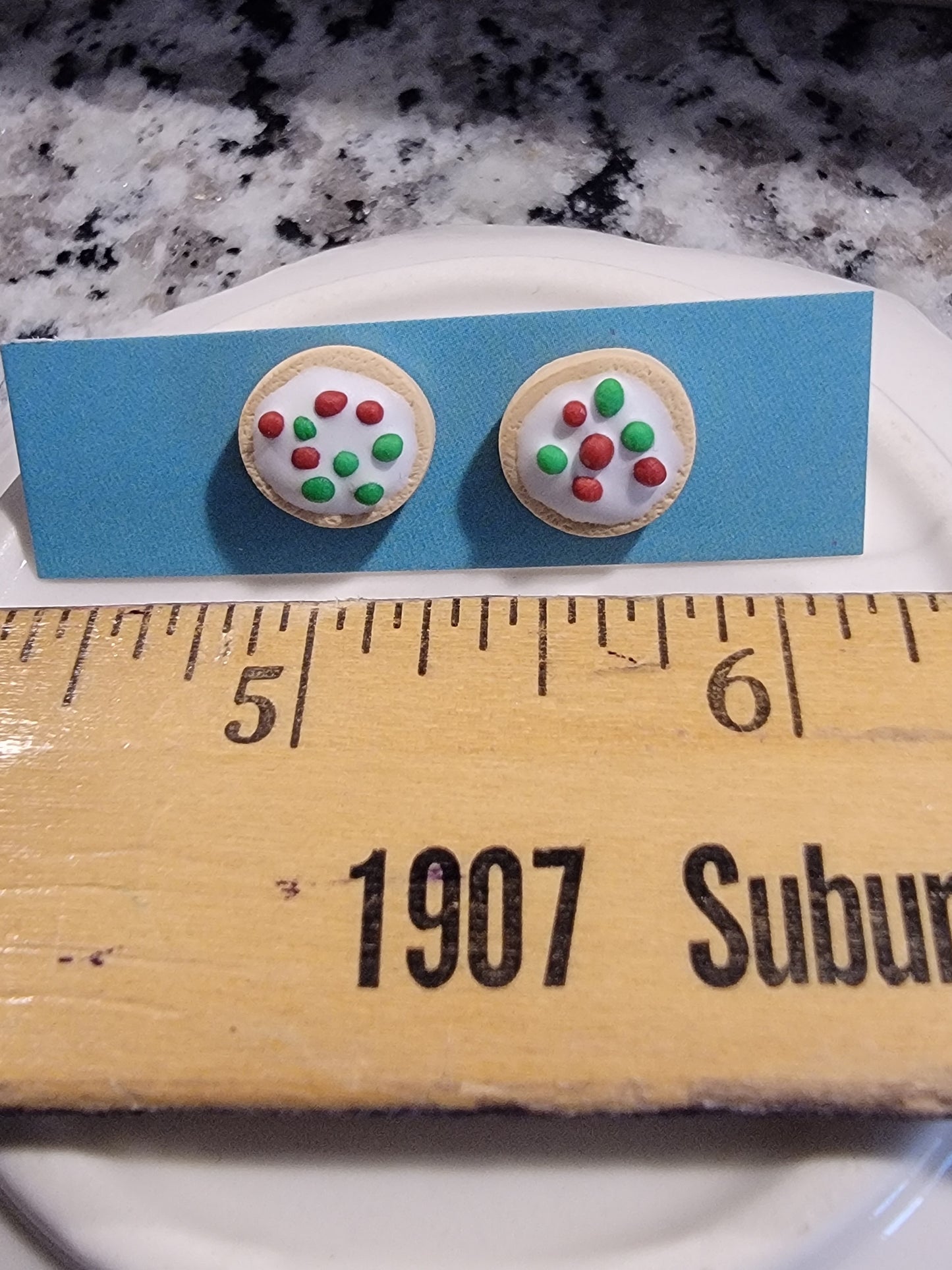 Sugar cookie with sprinkles studs