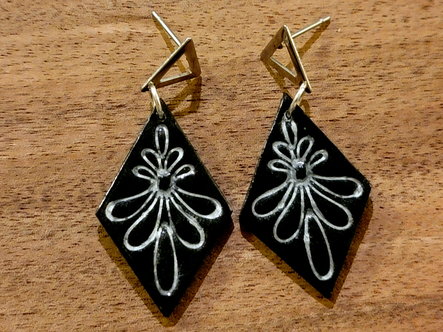 Black& silver fancy dangles